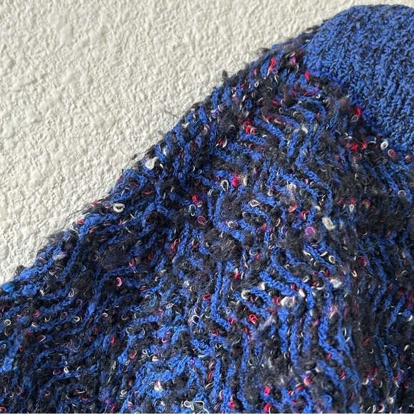 Jaeger VTG Wool Blend Women’s Knit Sweater Fit Small 32”Blue Retro Dolman Sleeve - Picture 5 of 13